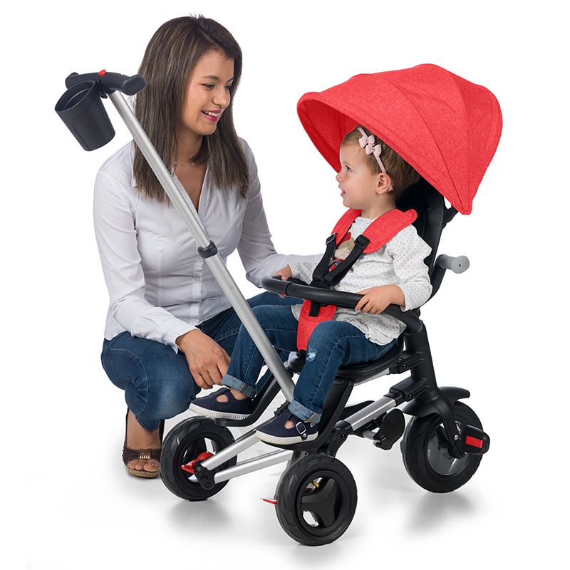 Tricicleta Qplay Nova Rosu Ultrapliabila, Aluminiu - imagine 9