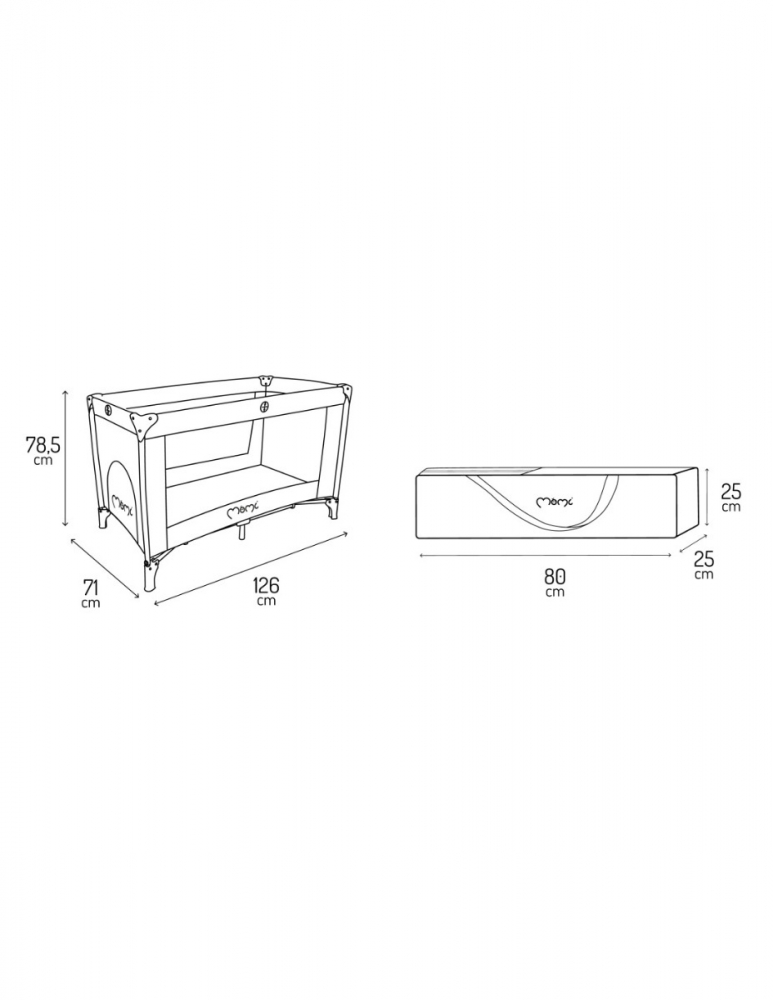 Patut Pliabil Momi Belove 60x120 - Călătorii Confortabile - imagine 4