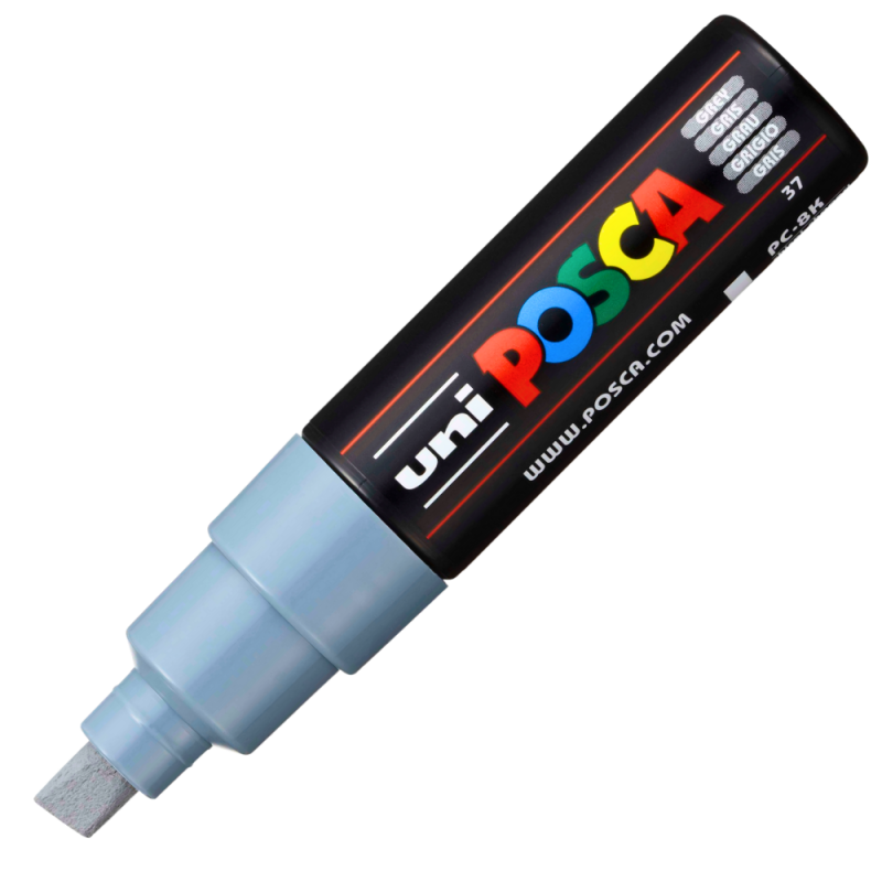 Marker Posca PC-8K, 8mm, Gri - Artă Profesională
