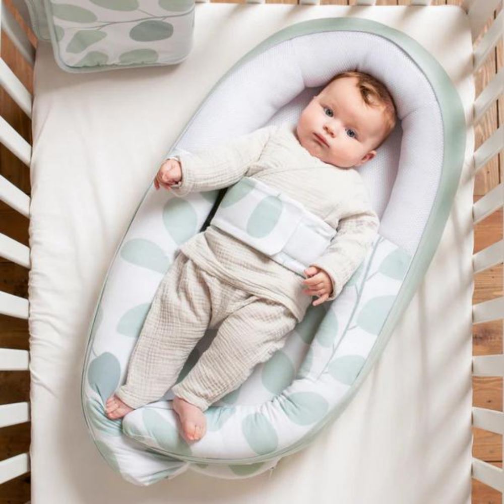 Doomoo Baby Nest Cocoon Bumbac Organic Aqua Green - imagine 5