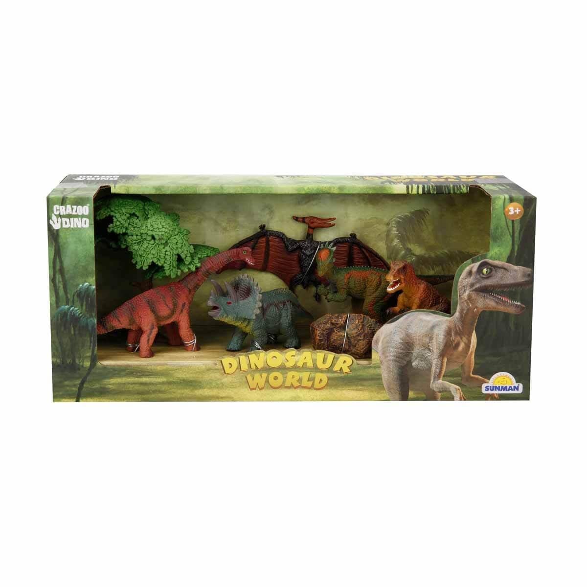 Set Figurine Dinozauri Triceratops Crazoo