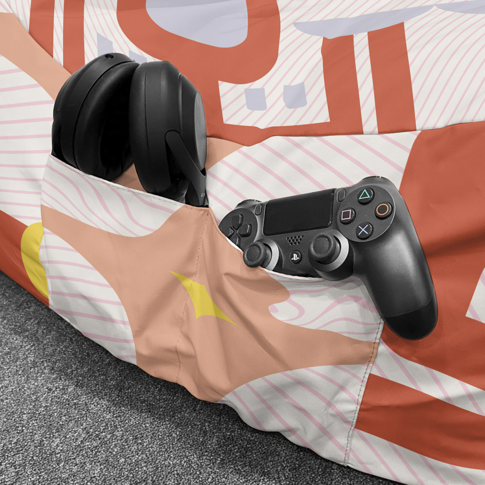 Fotoliu Puf Updeco Chill XL Roșu Arcade - imagine 4