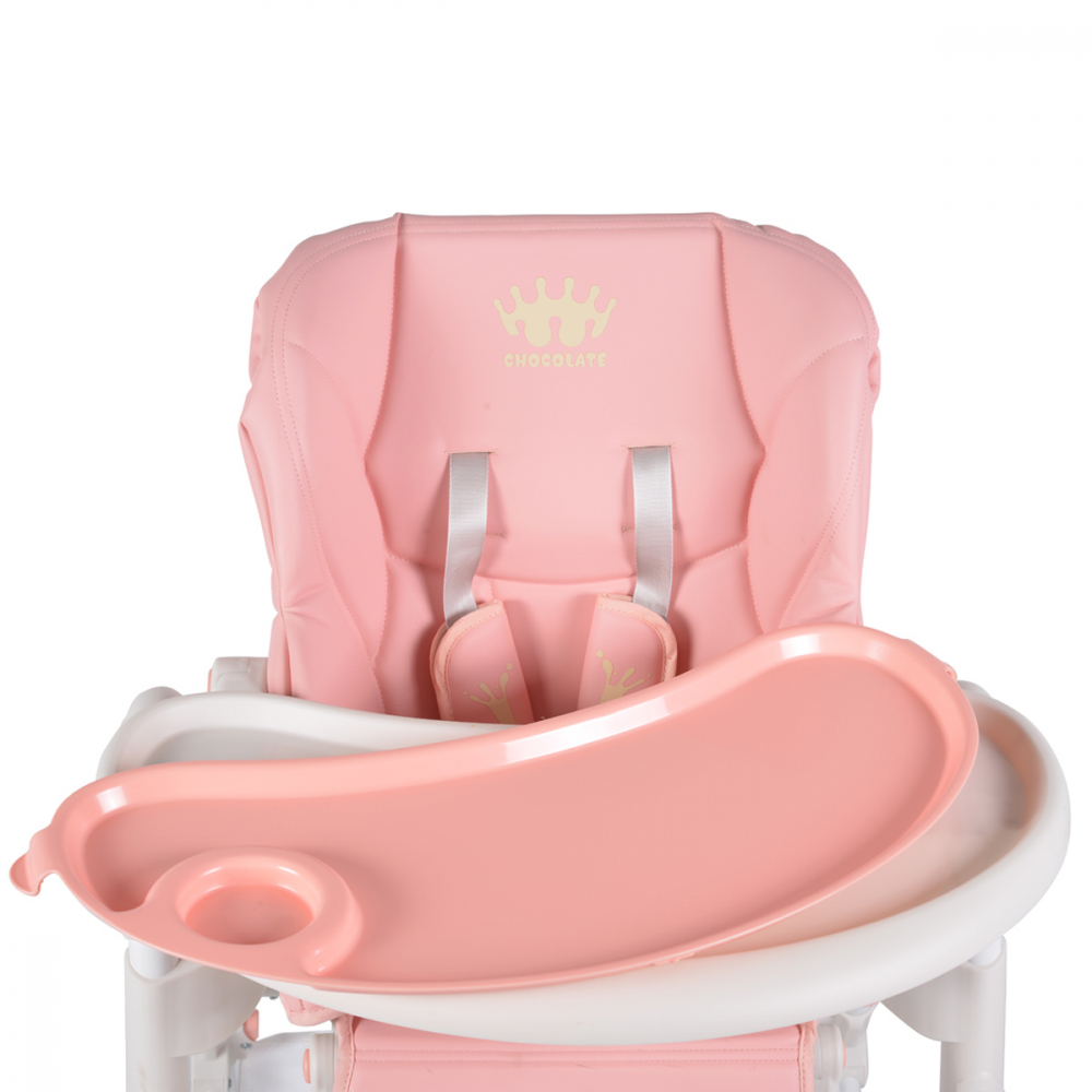 Scaun de masa Moni Chocolate Pink, Confortabil si Stabil - imagine 3