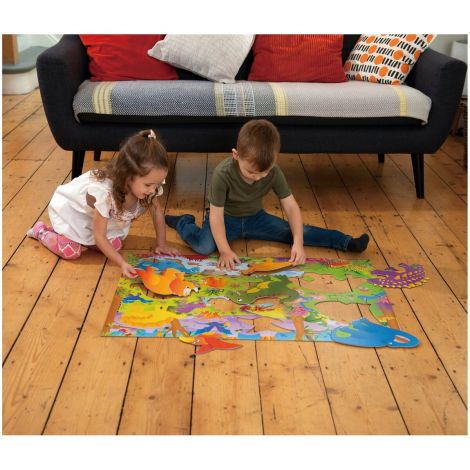 Puzzle Gigant Dinozaurii Galt, 30 Piese, 60x90 cm - imagine 6