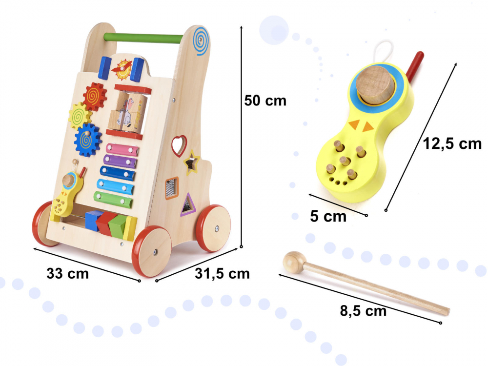 Antepremergator Ikonka Educational Lemn cu Xilofon - imagine 11