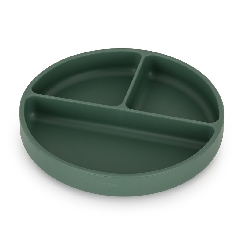 Farfurie Compartimentată Petite&Mars cu Ventuză, Verde - imagine 5