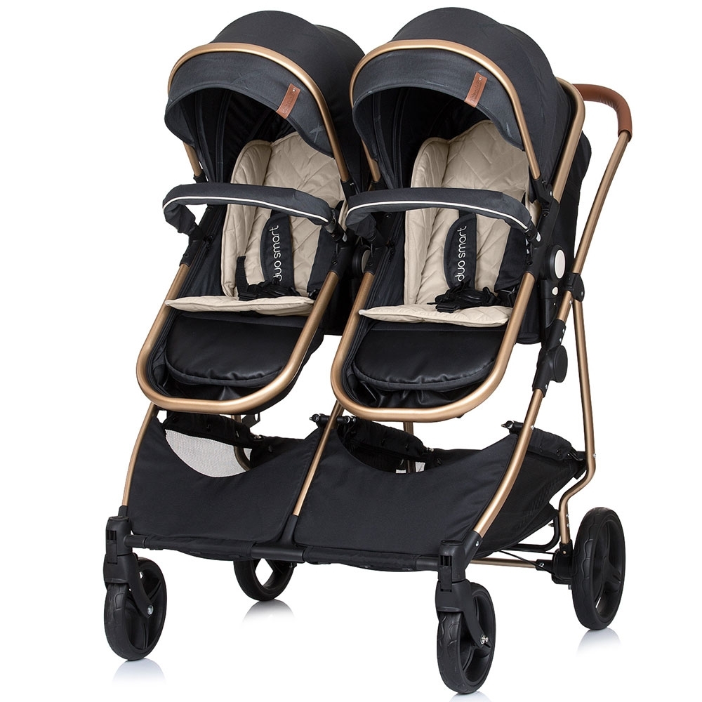 Carucior Gemeni Chipolino Duo Smart 2 in 1, Raven - imagine 8