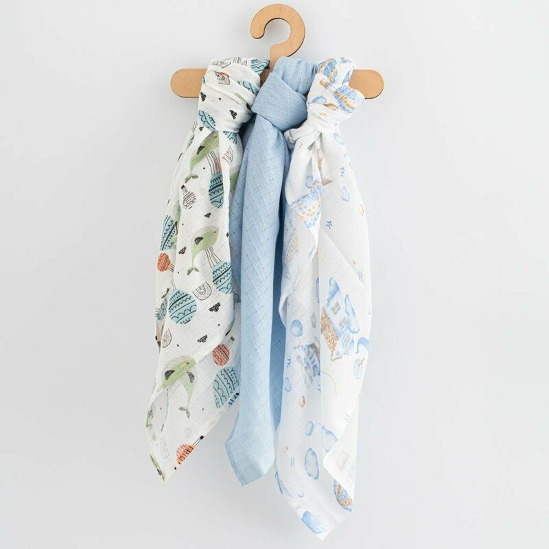 Set 3 Scutece Bumbac New Baby Certificat OEKO-TEX