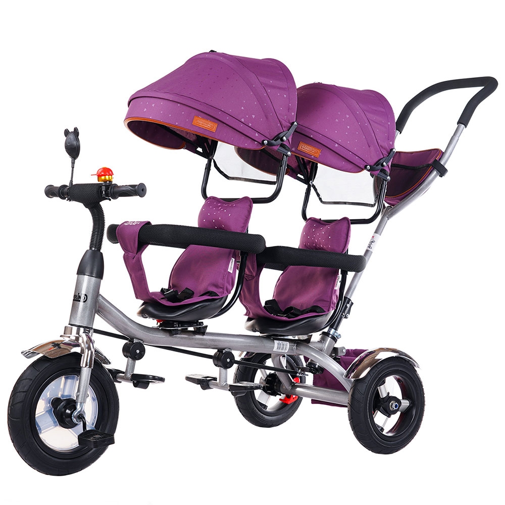 Tricicleta Chipolino 2Play Lilac pentru Gemeni - imagine 3