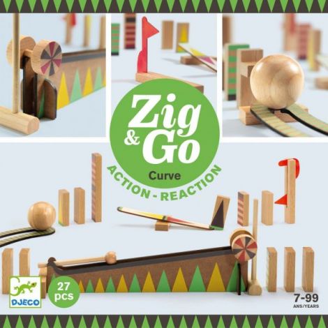 Djeco Zig and Go: Constructie Reactii in Lant, 27 piese