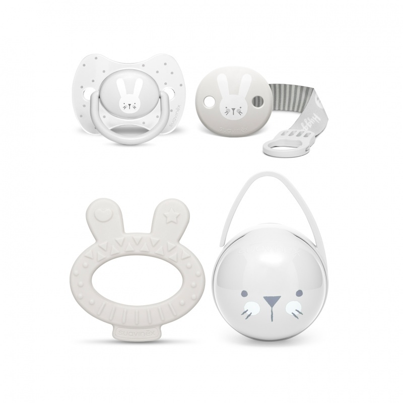 Set Cadou Nou Nascut Suavinex Iepuras Gri, 4 Piese - imagine 8