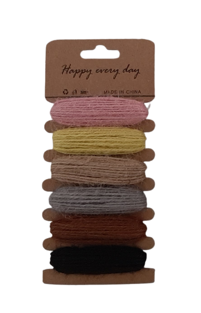 Sfoara Canepa Colorart, 5m, 6 Culori pentru Crafts