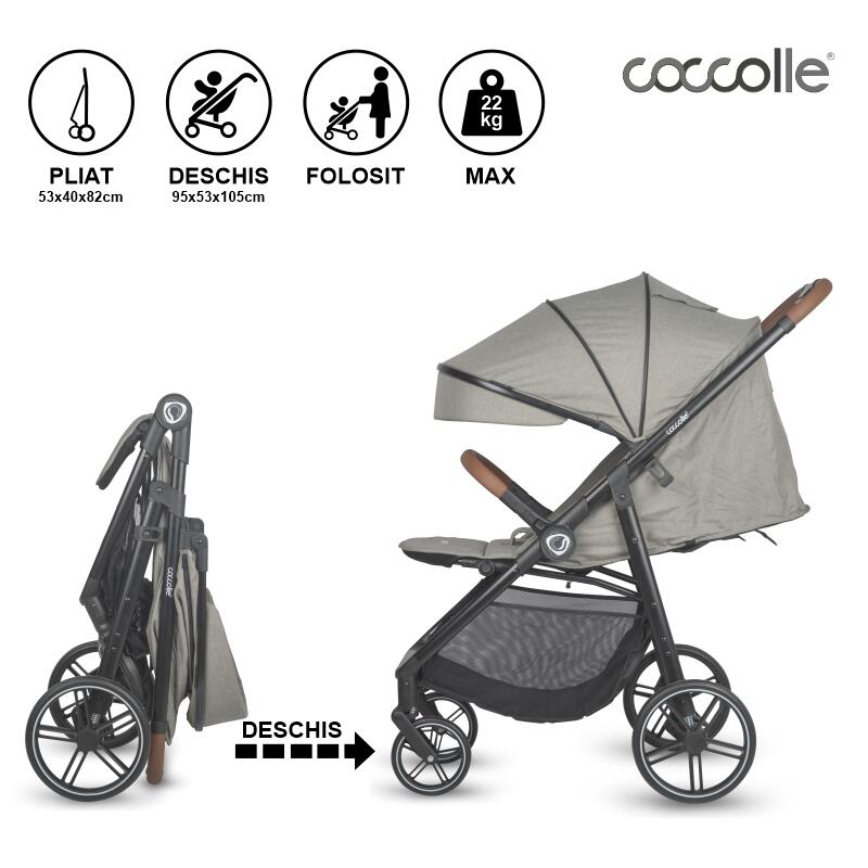 Carucior Coccolle Finley Auto-Pliere Sand Beige