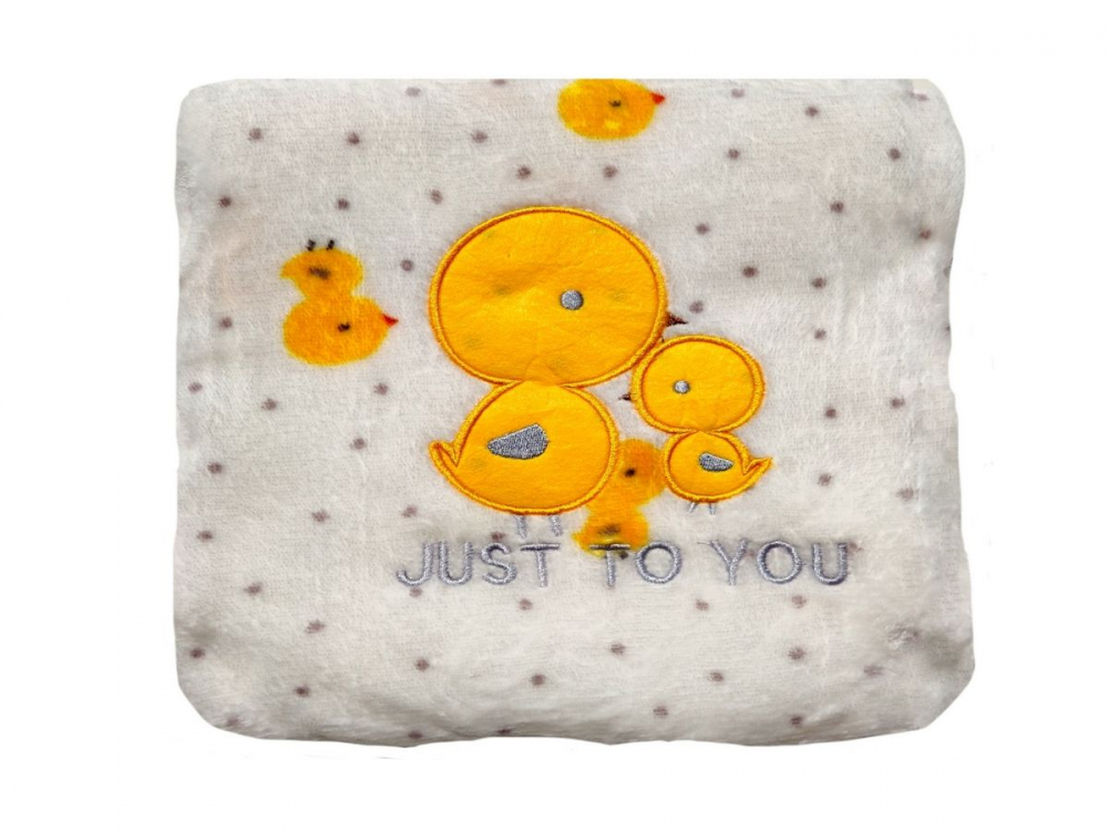 Paturica Microfibra Egakids Yellow Chicken 80x100 - imagine 2