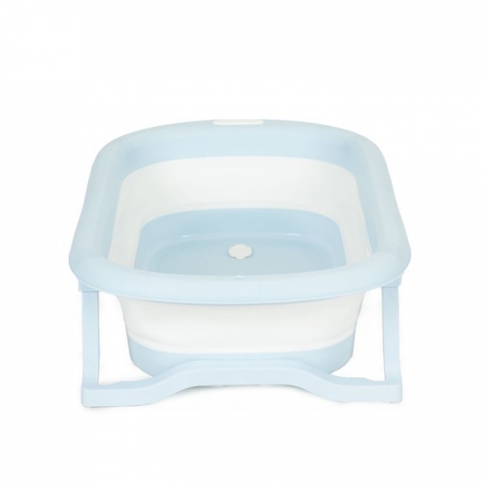 Cadita baie pliabila Ecotoys Gri, cu dop scurgere - imagine 3