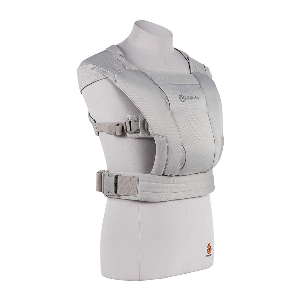 Marsupiu Ergobaby Embrace Soft Grey, Mesh - imagine 5