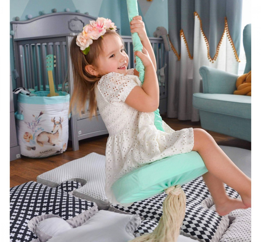 Leagan Ring Swing Velvet Mint BabySteps - imagine 2