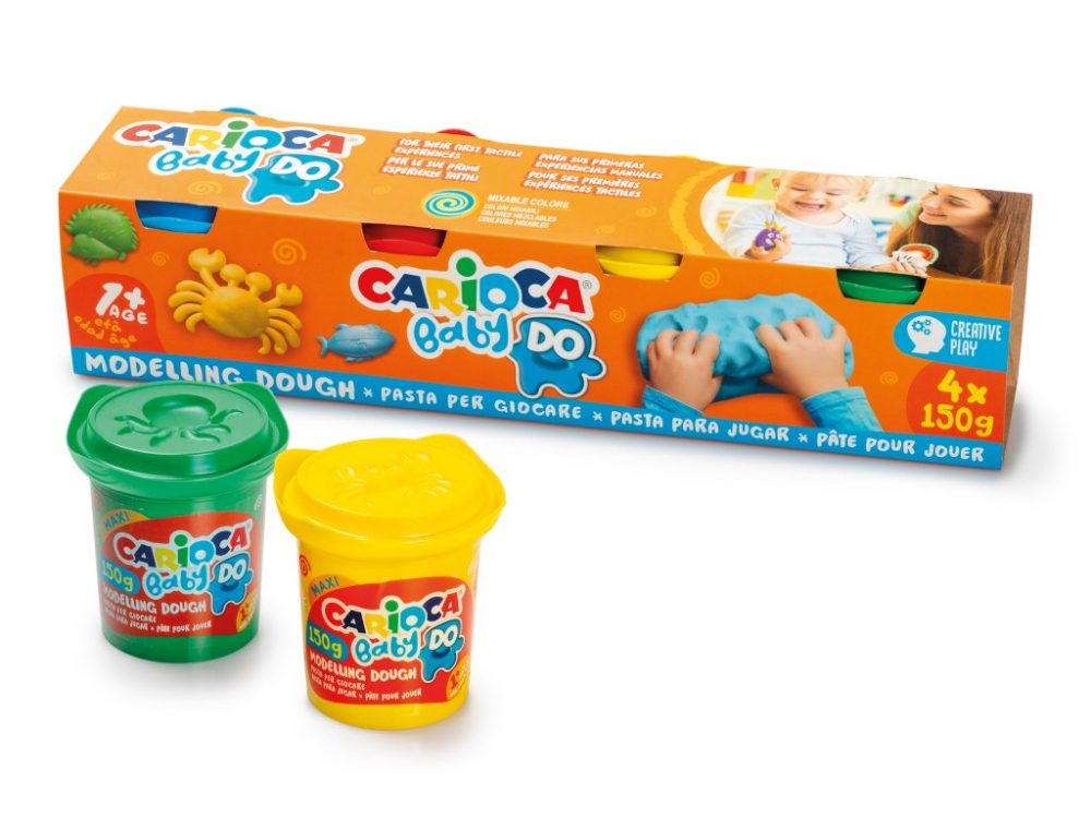 Baby Dough Carioca 4 Culori +1 An - Non-Toxic