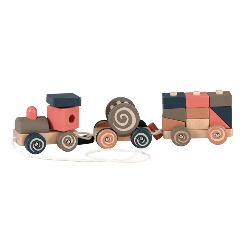 Jucărie de tras Trenulet cu blocuri, Egmont Toys