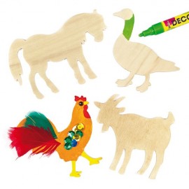 Forme Lemn Animale Ferma Baker Ross