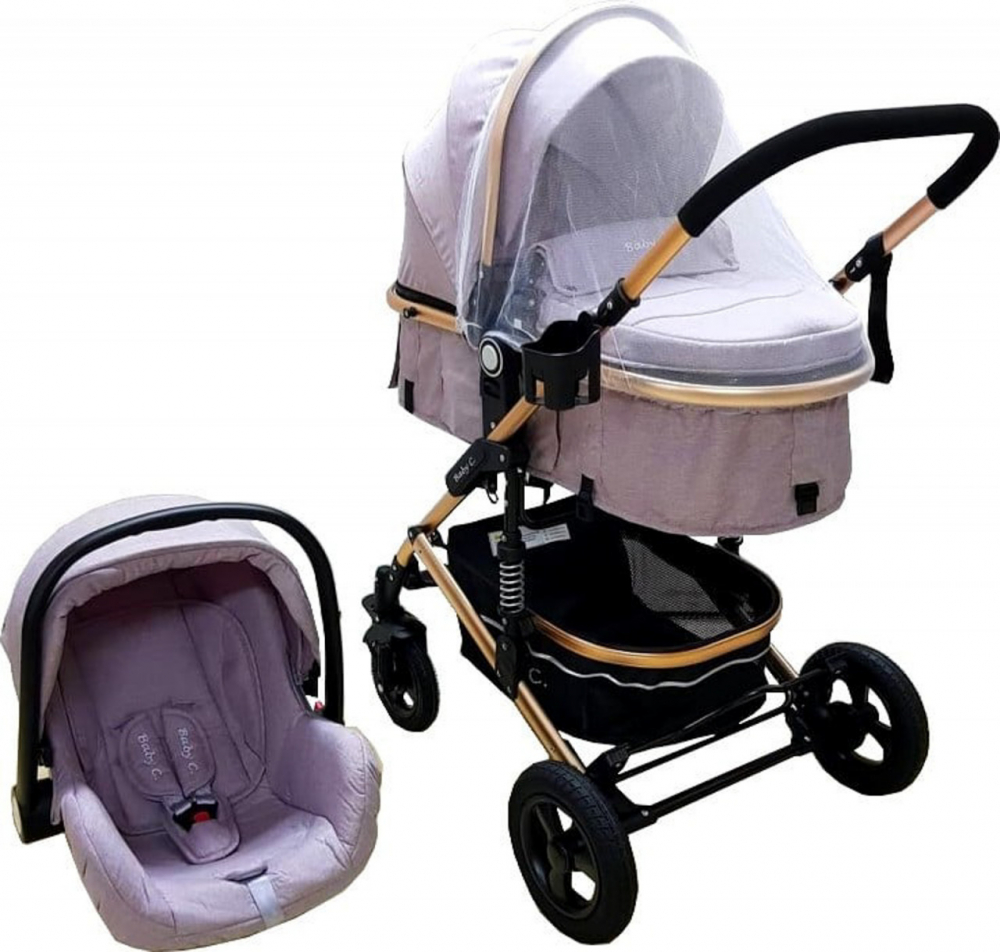 Carucior Baby Care PRO 531 3in1 Gri - imagine 2