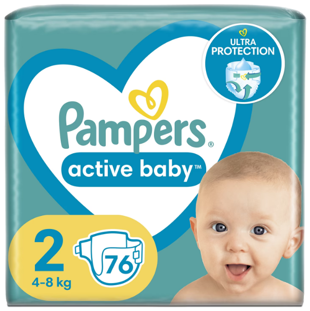 Scutece Pampers Active Baby-Dry 2 (4-8 kg), 76 buc - imagine 9