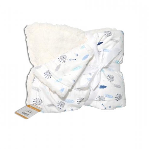 Paturica Cangaroo Shaggy Blue, 2 fețe, 75x105 cm - imagine 2