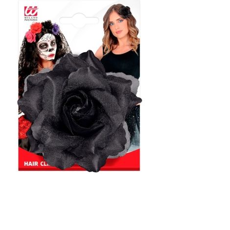 Clama Trandafir Negru Widmann | Accesoriu Carnaval - imagine 3