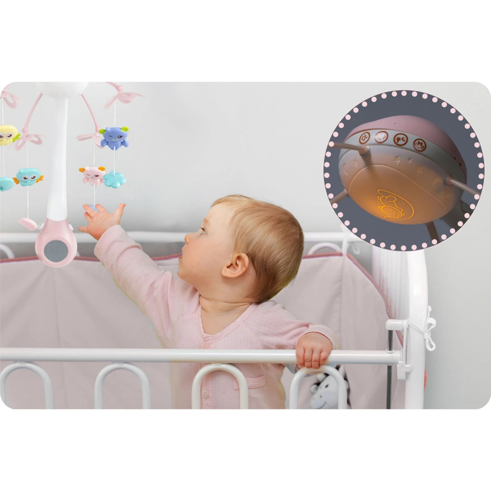 Carusel Muzical Ricokids 2in1 cu Proiector și Telecomandă - imagine 6