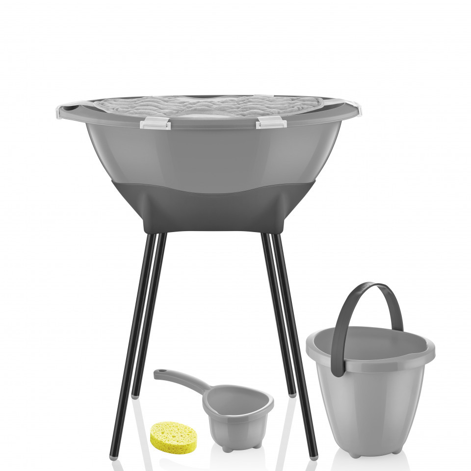 Set Baie BabyJem Elegant Gri - Confort și Siguranță - imagine 7