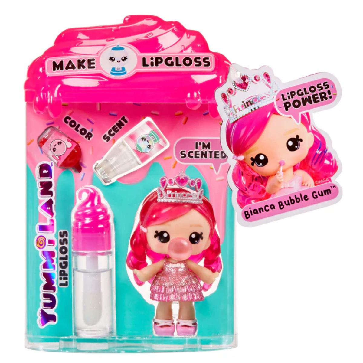 Papusa Yummiland Bianca Bubblegum + Kit Luciu Bufe DIY