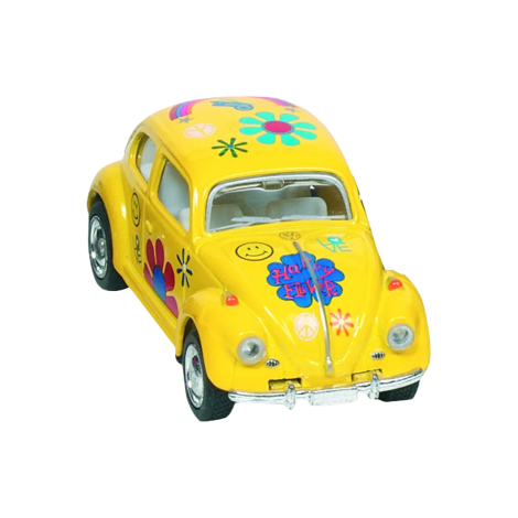 Goki VW Beetle Floral 1:64 - Masinuta Metalica Colectie