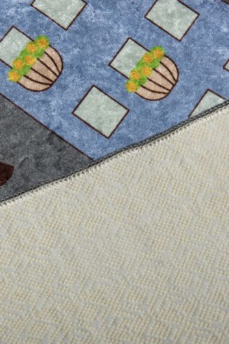 Covor antiderapant copii Chilai Home, Gri, 150x200 cm