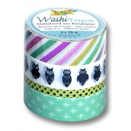 Banda Decorativa Owls Folia Paper, Set 4 Role