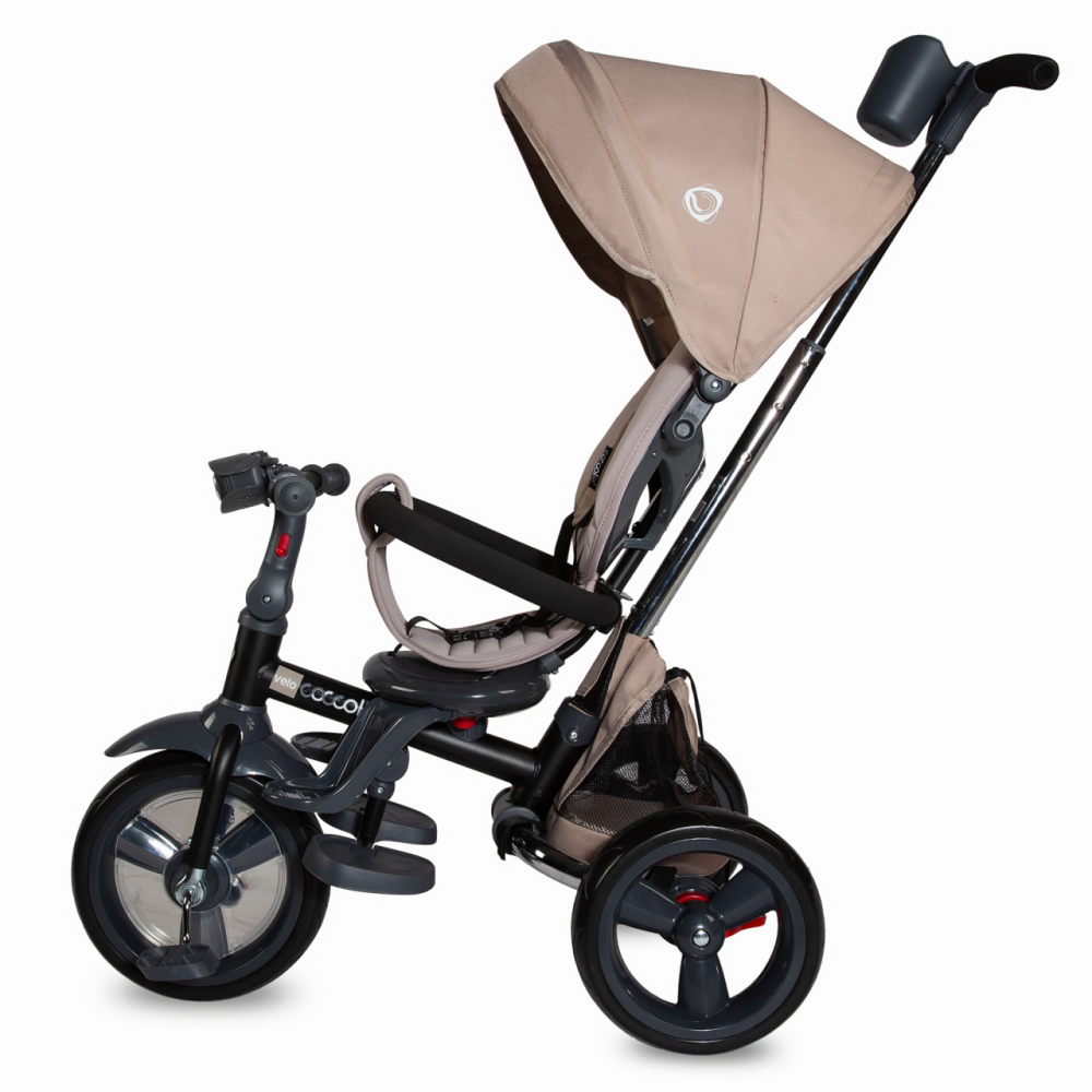 Tricicleta Coccolle Velo 4in1 Bej, Pliabila - imagine 4