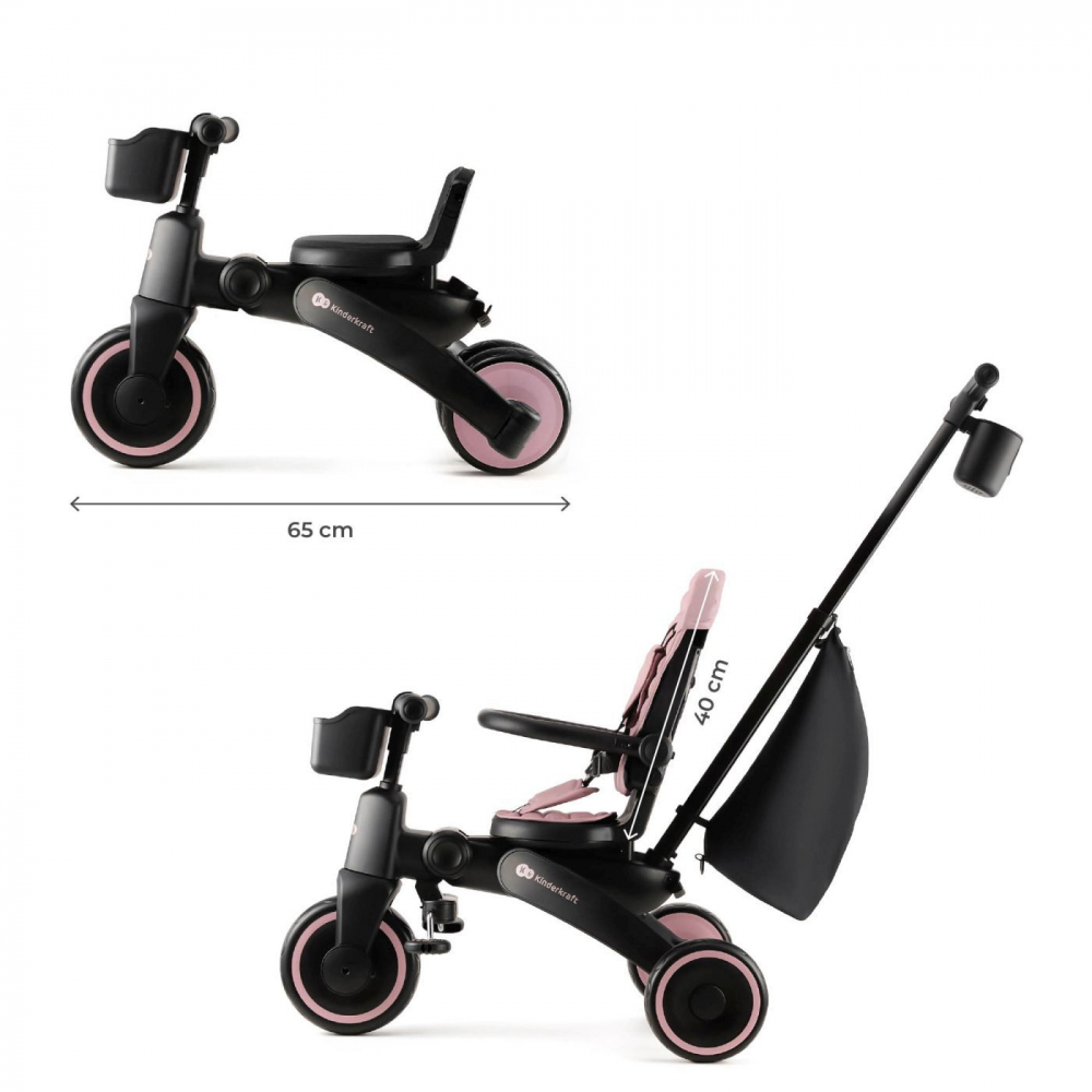 Kinderkraft Jazz 2 Pink - Tricicleta 5 în 1 - imagine 8