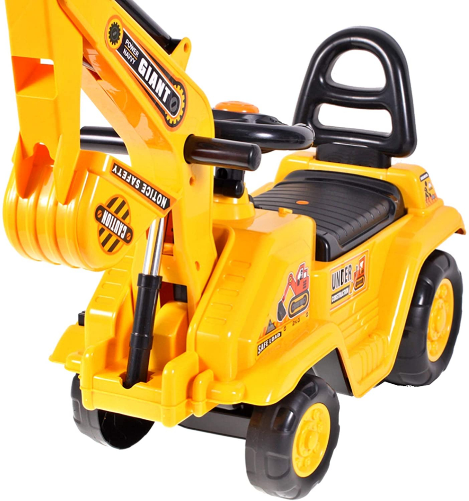 Excavator Malplay Rutschauto Galben 25kg - imagine 6