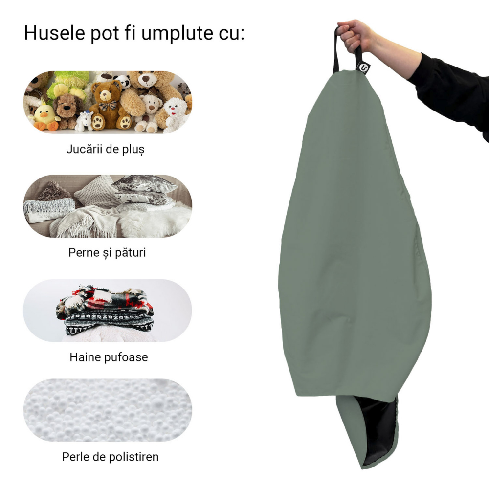 Husă Bean Bag Para XL Sage Green Updeco - imagine 6