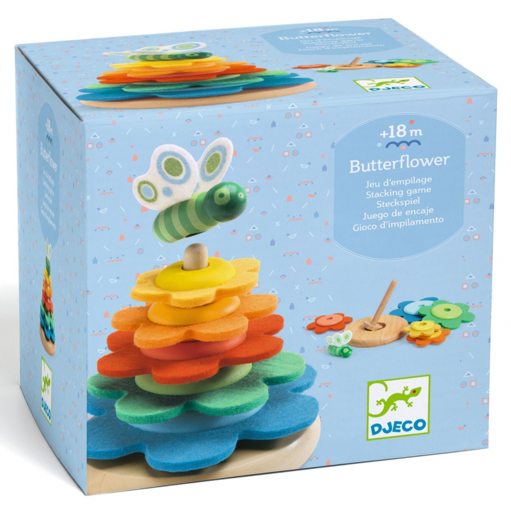 Jucărie Montessori Turn flori și fluture Djeco