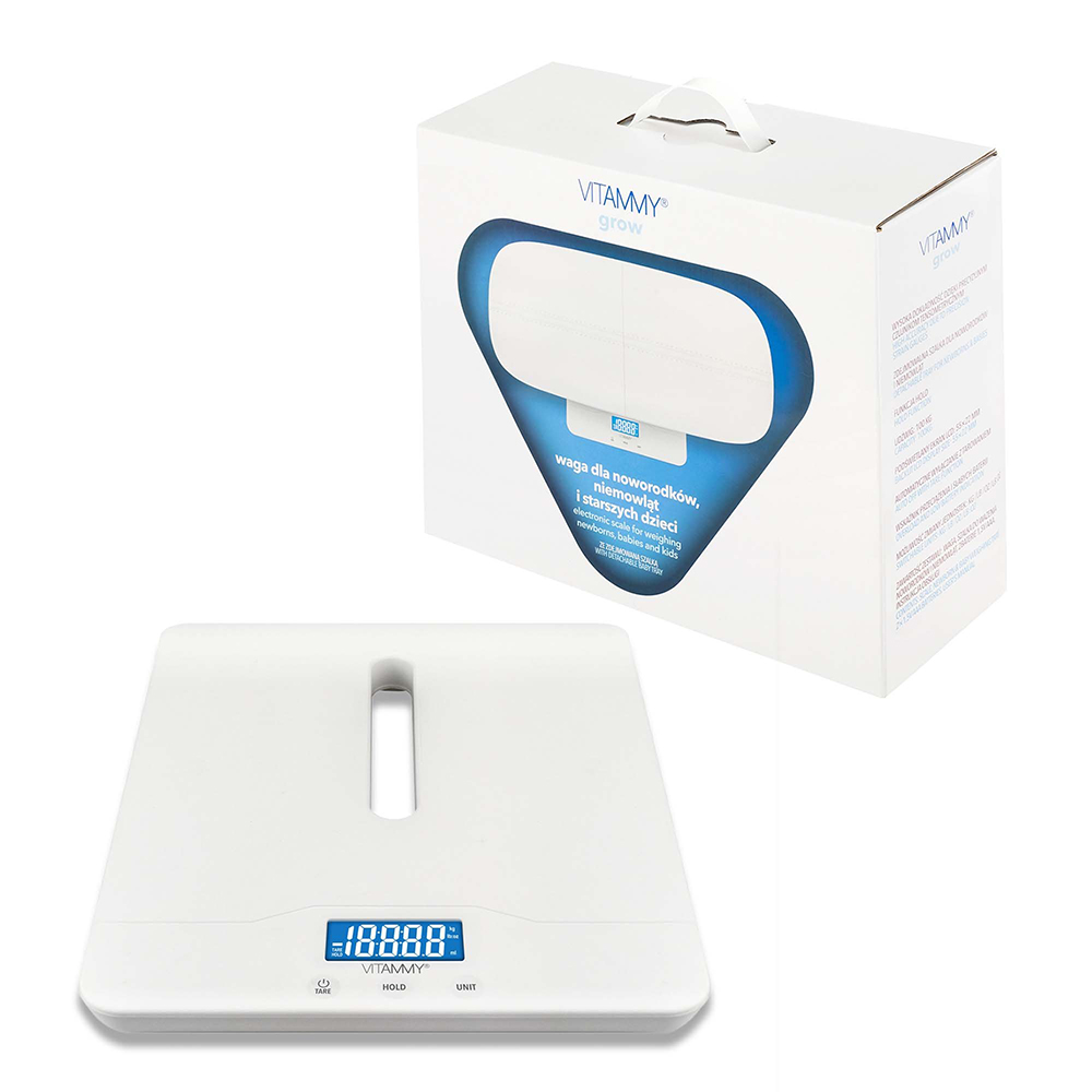 Cantar Electronic Vitammy Grow, 100kg, Tava Detasabila