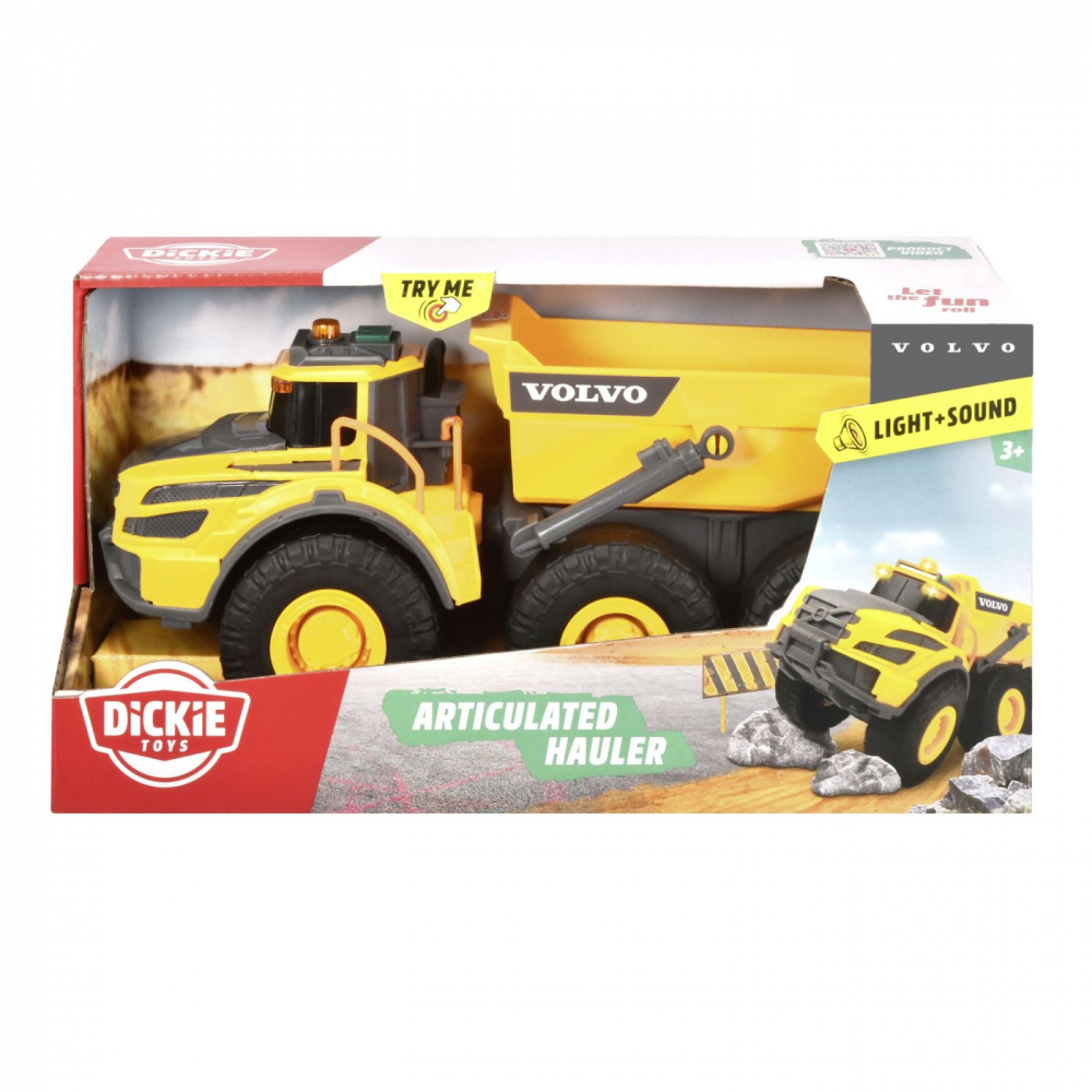 Dickie Basculantă Volvo Articulată cu Sunete și Luminii 23cm