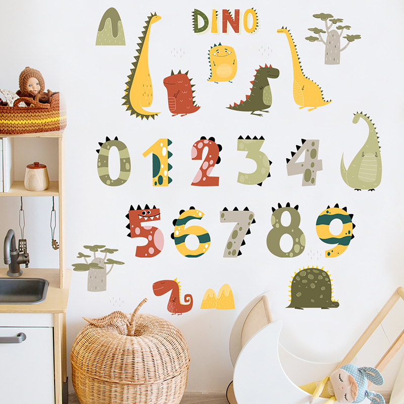 Sipo Sticker Dino Numere 63x63cm Educativ - imagine 3