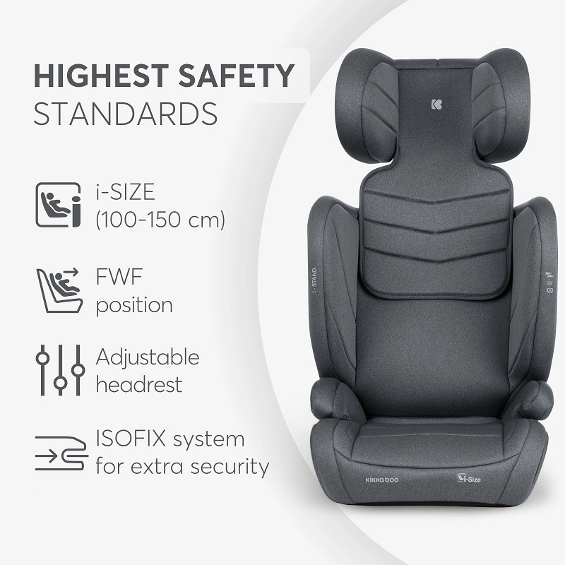 Scaun Auto KikkaBoo i-Stand Isofix, 100-150 cm - imagine 5