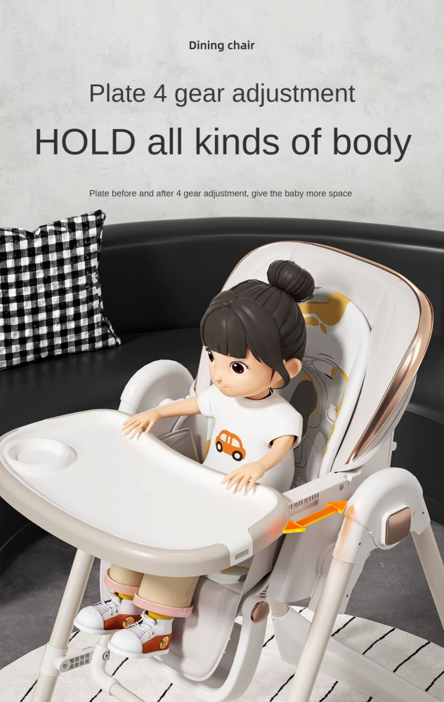 Scaun Masa Little Mom Multifuncțional, Pliabil - imagine 4