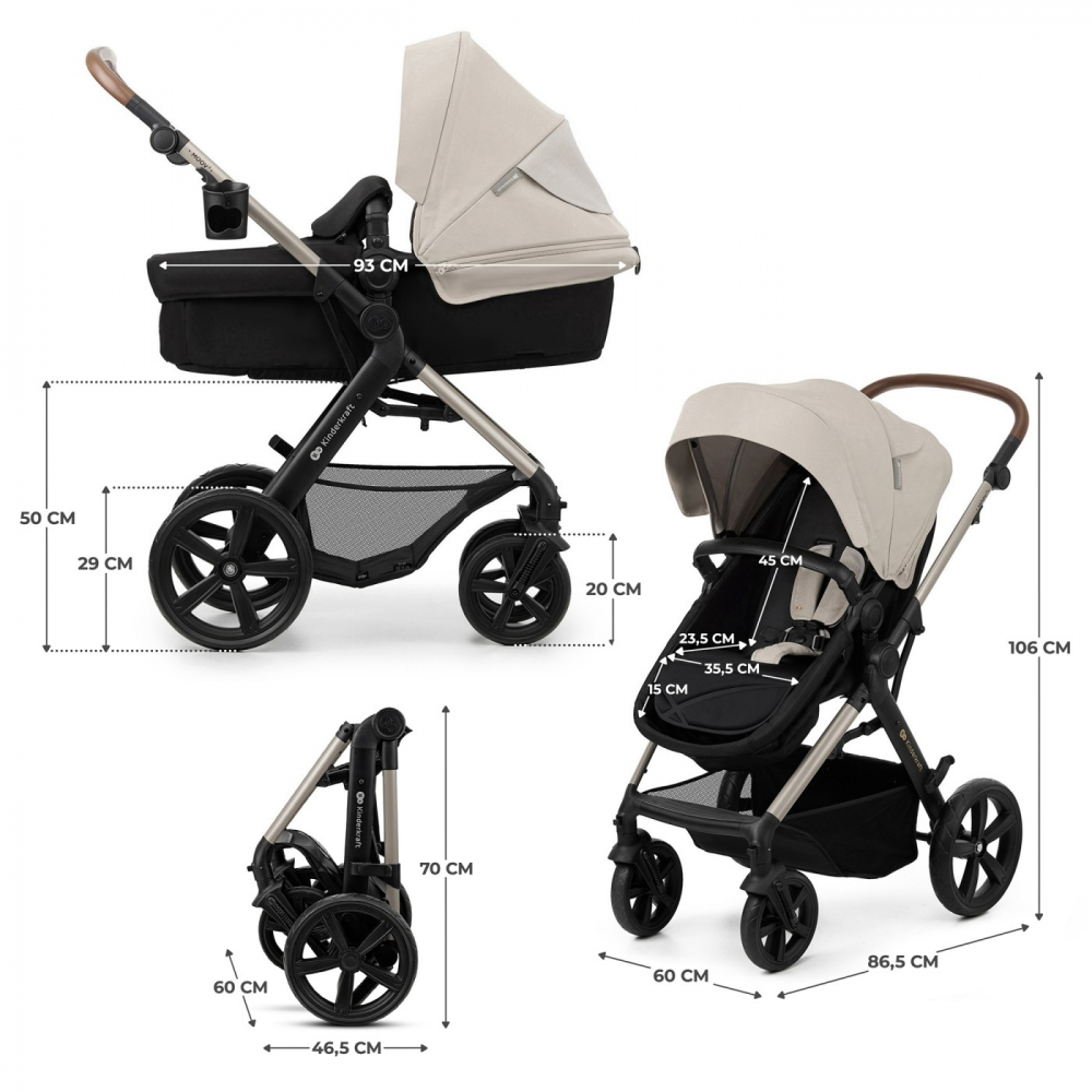 Carucior Modular 3in1 Kinderkraft Moov 2 - imagine 9