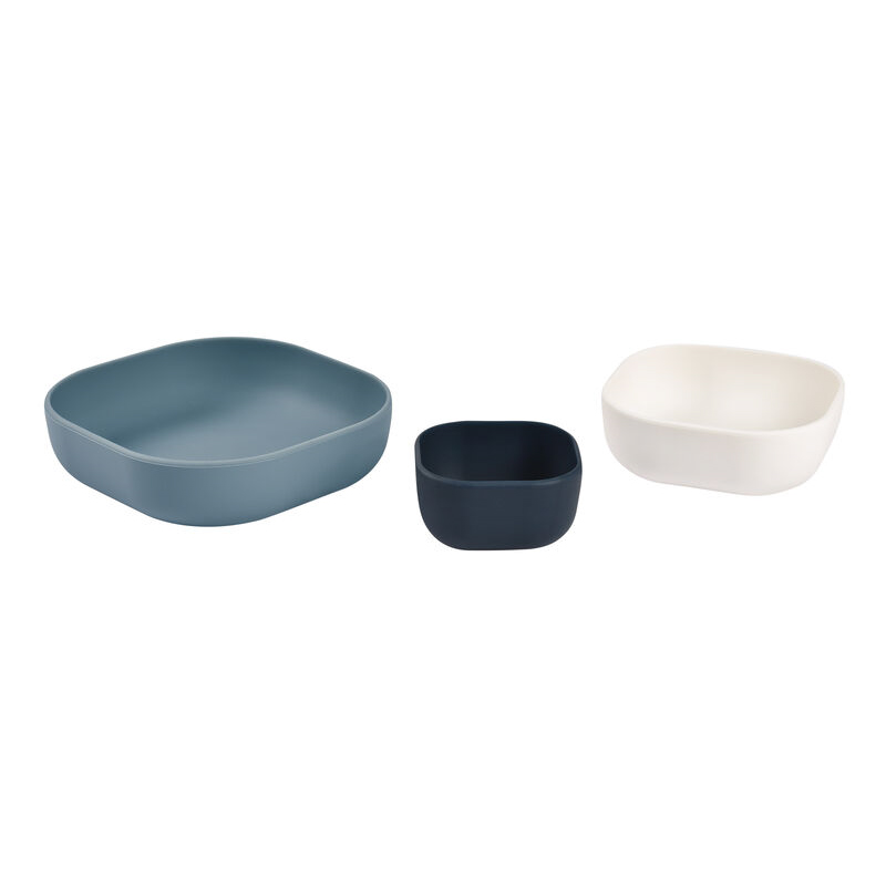 Set 3 boluri silicon Beaba Night Blue