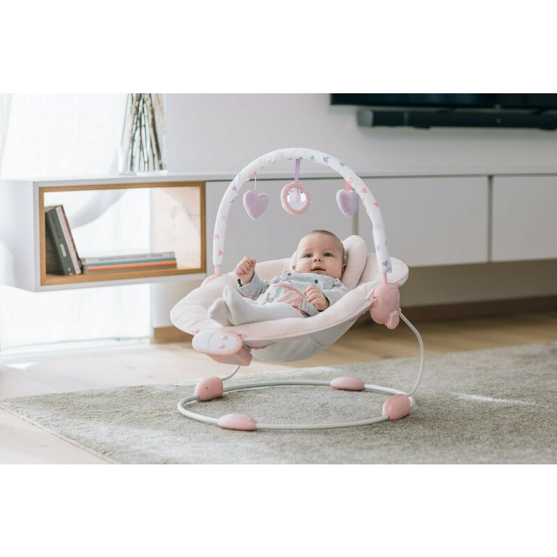 Scaunel Balansoar FreeON Rest n Play, Roz, Melodii - imagine 5