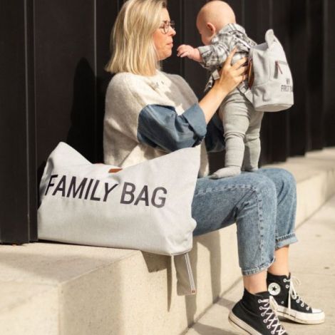 Geanta Childhome Family Bag Canvas Gri | Practică - imagine 4