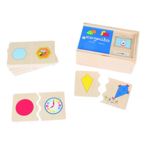 Puzzle Cognito Forme Beleduc | Joc Educațional Lemn
