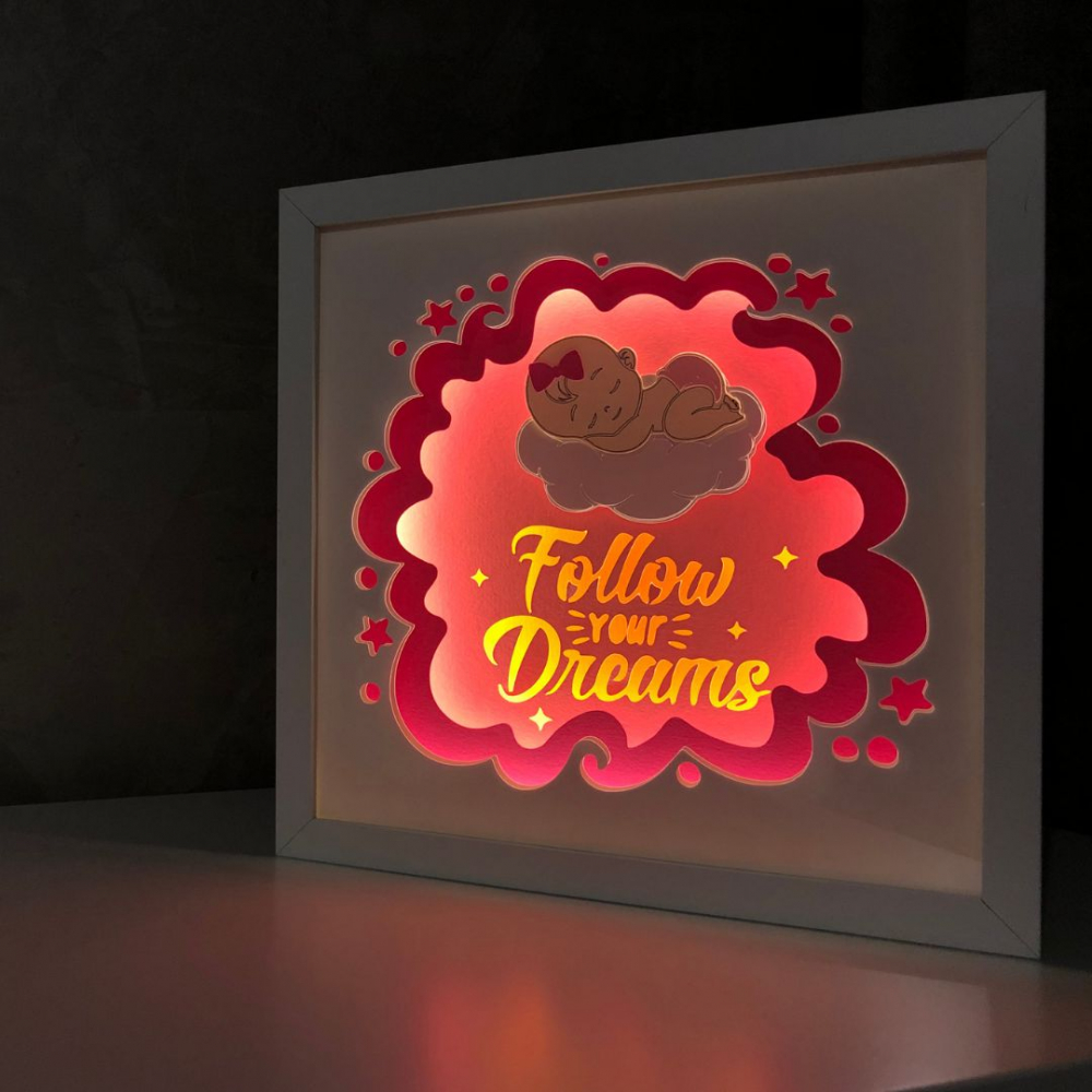 Tablou Luminos Fetita 002 Noorhandmadeatelier - imagine 3